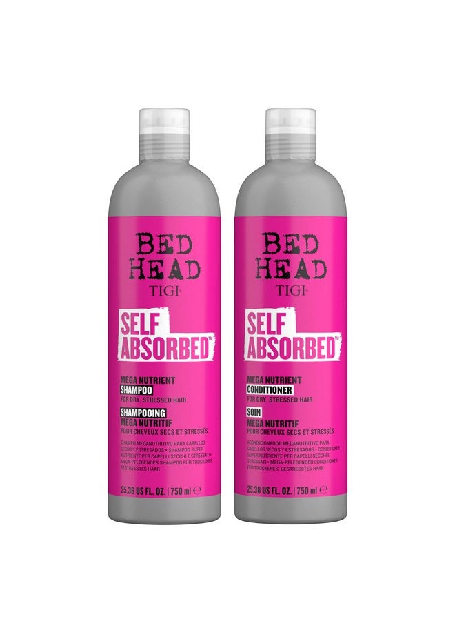 Bed Head Shampoo And Conditioner For Dry Hair Self Absorbed Nourishing Hair Care To Visibly Repair Hair And Strengthen It From Within 25.36 Fl Oz (Pack Of 2)