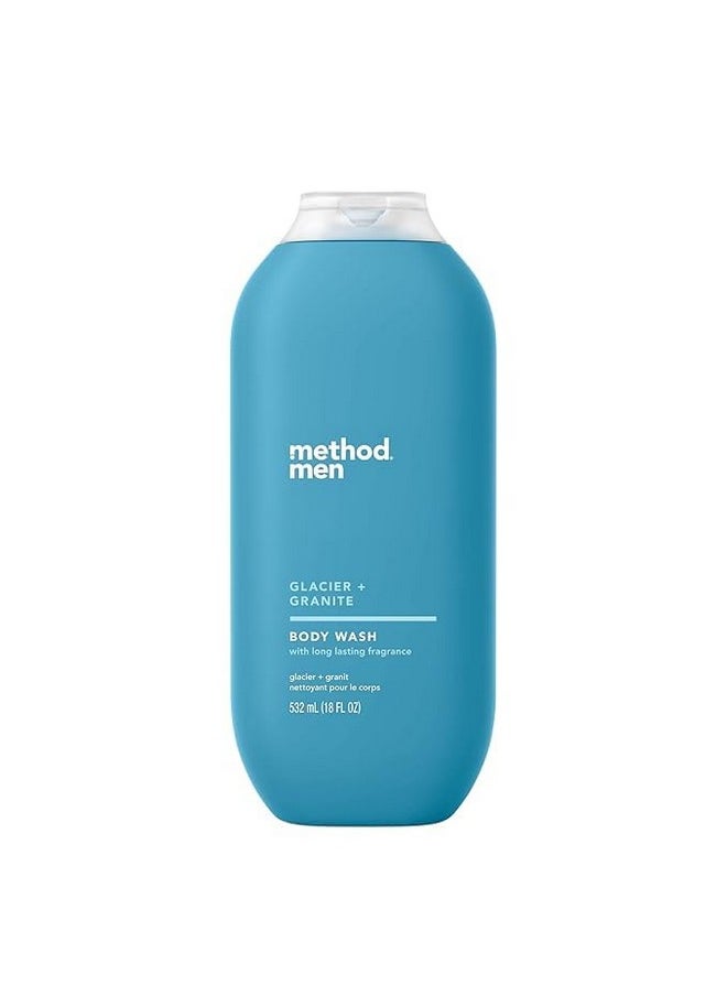 Method Men Body Wash Glacier + Granite, 18 Oz. & Method Man Shampoo And Conditioner Glacier Granite, 14 Oz. Bundle Of 2 Items, Blue