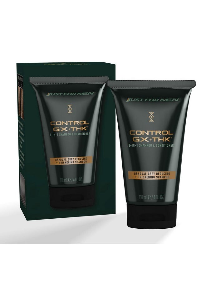 Control Gx + Thk Thickening Shampoo And Conditioner With Grey Reduction, Shampoo For Thinning Hair With Alpha Keratin, Thickens Hair Up To 20%, Works With Every Hair Texture, 4 Oz