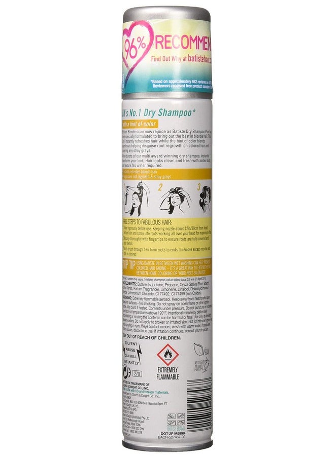 Dry Shampoo Plus, Brilliant Blonde 6.73 Oz (Pack Of 3)