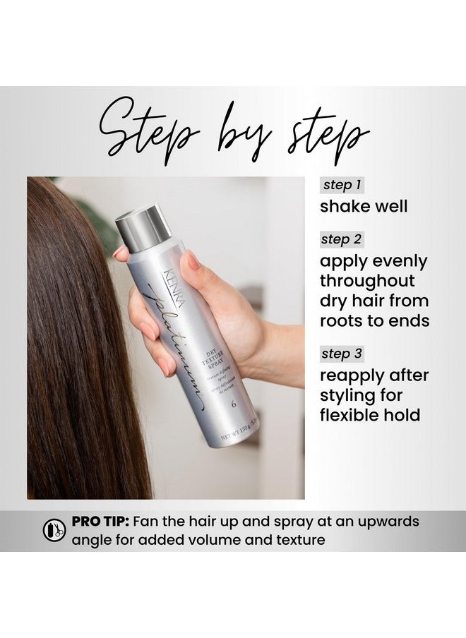 Kenra Platinum Dry Texture Spray 6 | Texture Defining Styler | Increases Texture & Fullness | Absorbs Oils & Impurities | Ultra-Lightweight, Non-Drying Formulation | All Hair Types | 1.5 Oz.