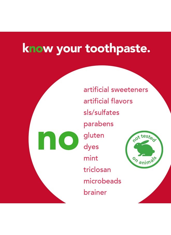 Kids Natural Wild Strawberry Toothpaste With Fluoride, Sls Free, Ada Accepted, Ages 2+, Vegan, 4.2 Ounces (3 Pack)