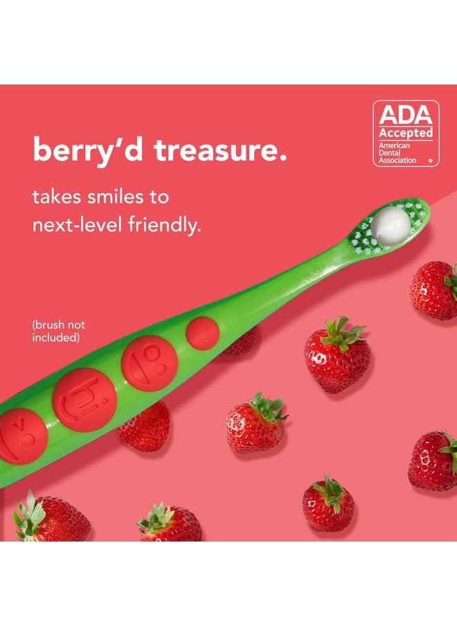 Kids Natural Wild Strawberry Toothpaste With Fluoride, Sls Free, Ada Accepted, Ages 2+, Vegan, 4.2 Ounces (3 Pack)