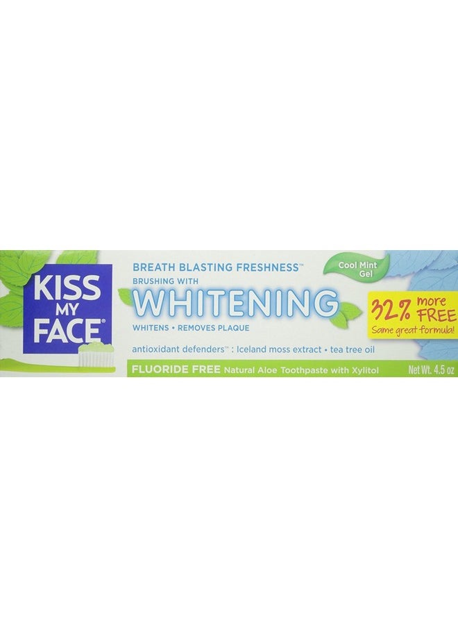 Gel Teeth Whitening Fluoride Free Toothpaste (Pack Of 3), Tea Tree, 13.5 Ounce (2434503Eaf)