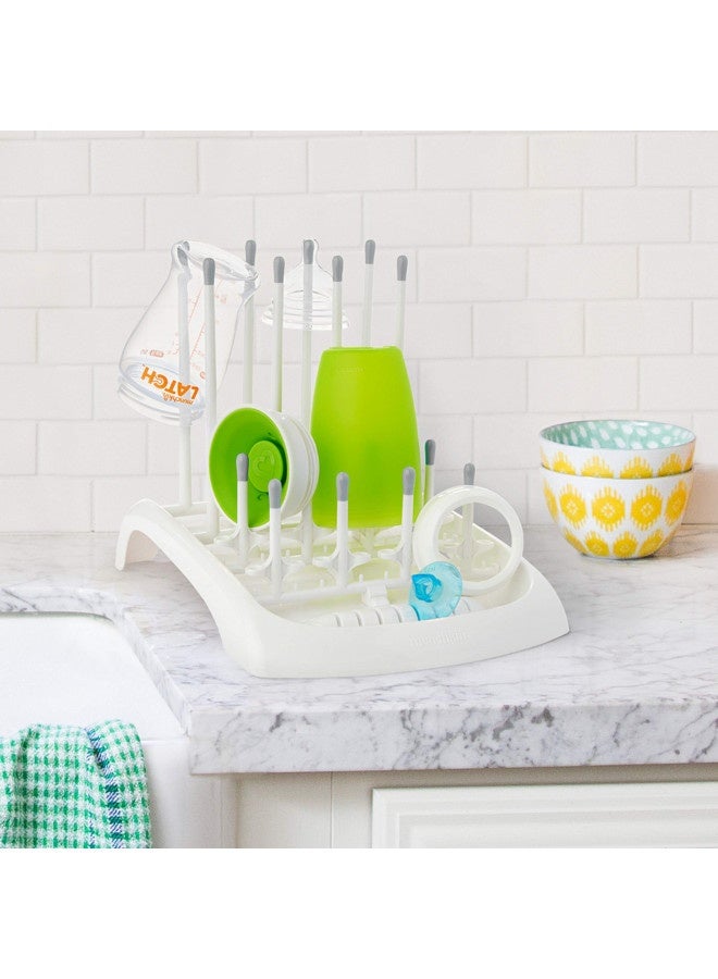 Fold Baby Bottle Countertop Drying Rack - White