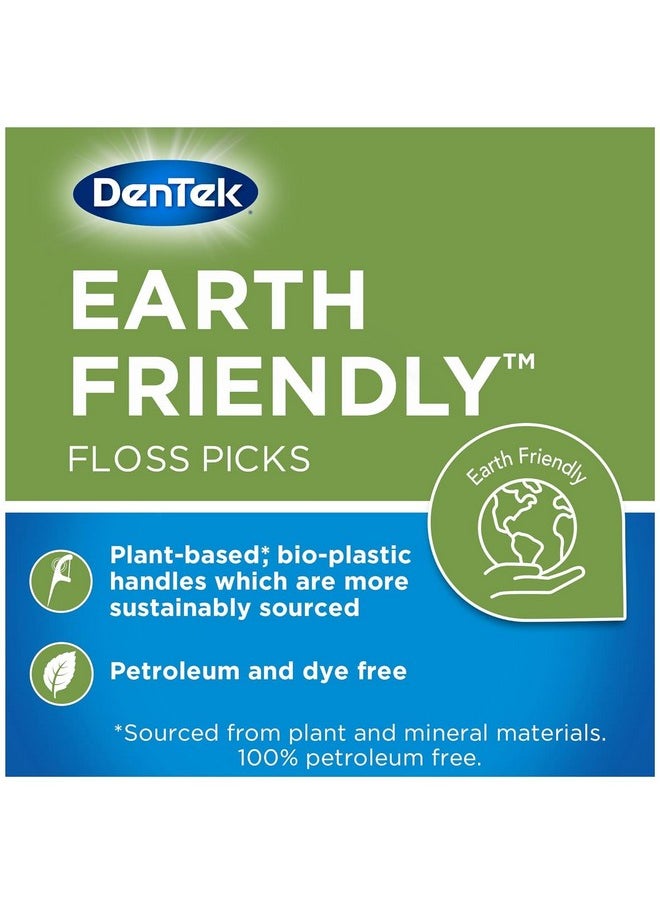 Earth Friendly Floss Picks, Organic Plant-Based Bio-Plastic Handles, Mint 60 Count (Pack Of 2)