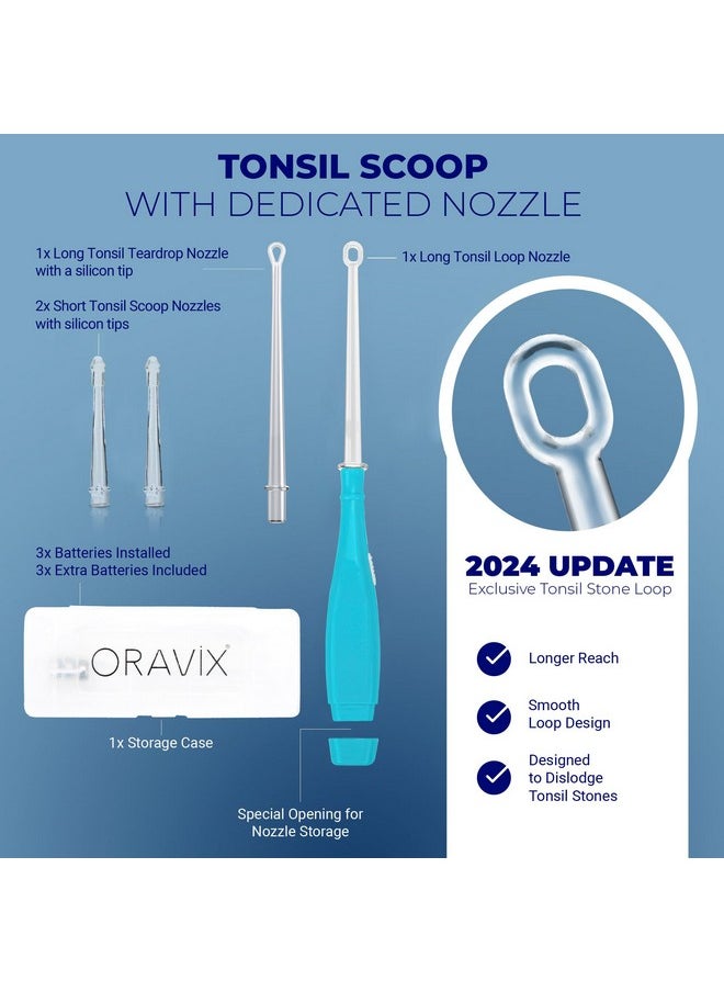 Tonsil Stone Remover - Tonsil Stone Removal Kit - Tonsillolith Remover Tool - Tonsil Cleaner - Fight Bad Breath - Tonsil Stone Removal Tool - Oral Irrigator - Tongue Scraper - 7 Pieces