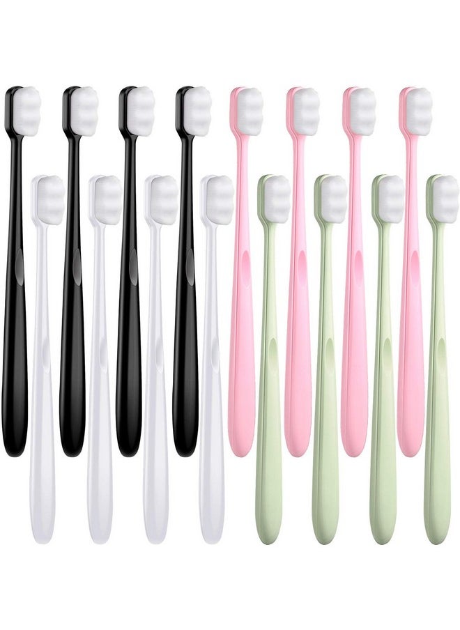 16 Pieces Extra Soft Toothbrush 20000 Bristles, Ultra Soft Toothbrush For Sensitive Gums Micro Nano Fur Manual Toothbrush With 20000 Soft Bristle Adult Kid Children