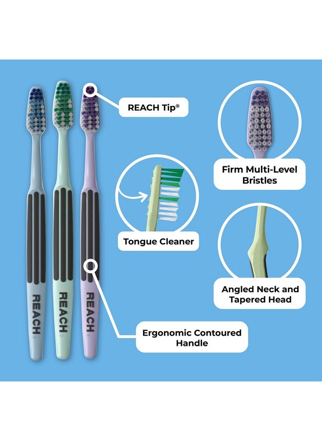 Advanced Design Toothbrush, Firm Bristles, 7 Count Value Pack