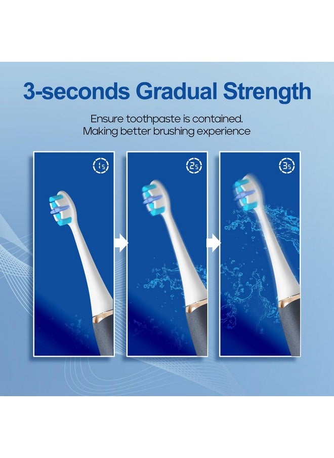 Electric Toothbrushes For Adults, Rechargeable Toothbrushes With 8 Brush Heads,5 Modes, Toothbrush With Pressure Sensor, Ultrasonic Toothbrush,Sg-2753(Blue)