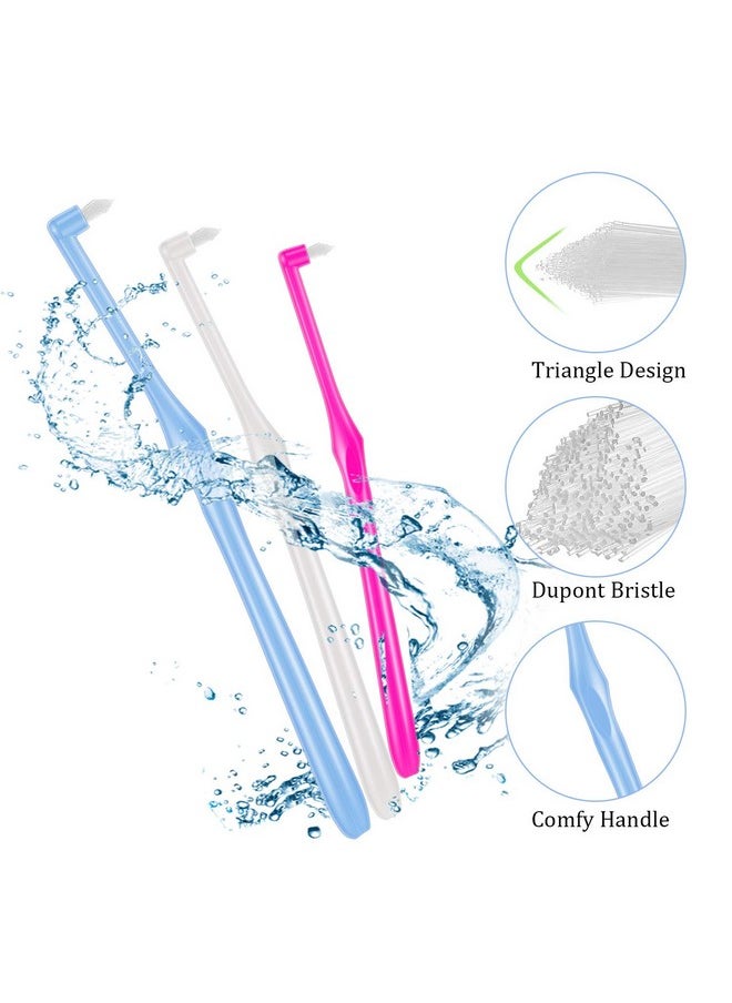 6 Pieces Tuft Toothbrush Tufted End-Tuft Soft Trim Single Compact Interdental For Detail Cleaning Tapered Brush(Tapered Brush)