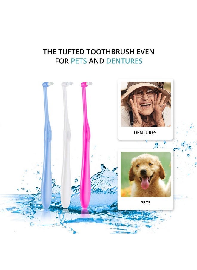 6 Pieces Tuft Toothbrush Tufted End-Tuft Soft Trim Single Compact Interdental For Detail Cleaning Tapered Brush(Tapered Brush)