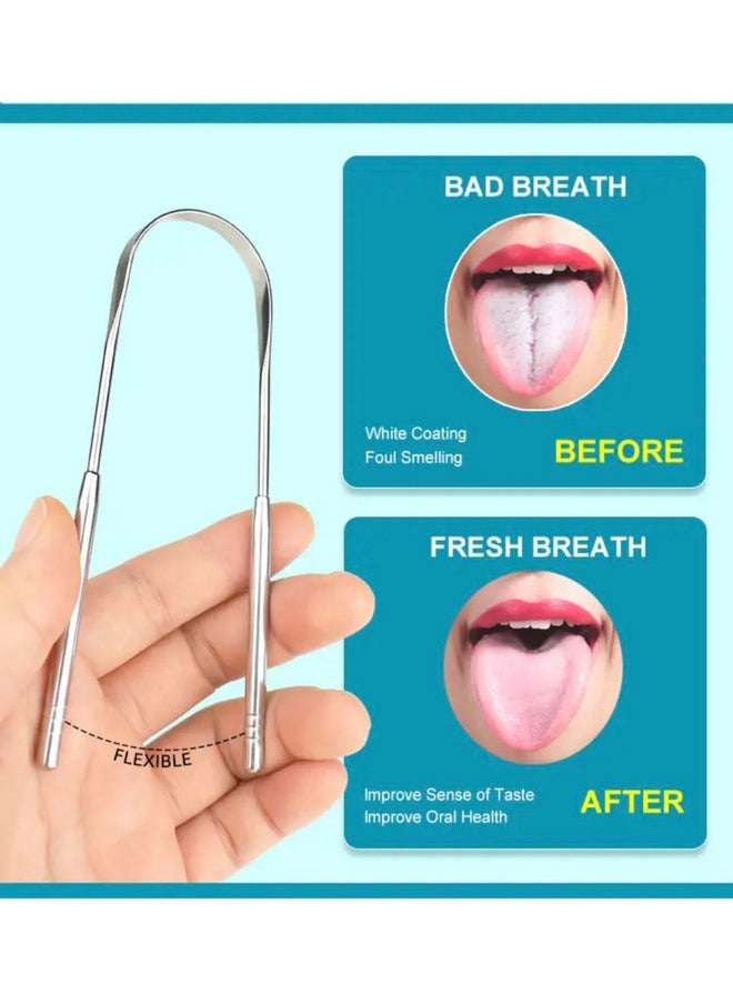 Traced Tongue Cleaner (Pink)