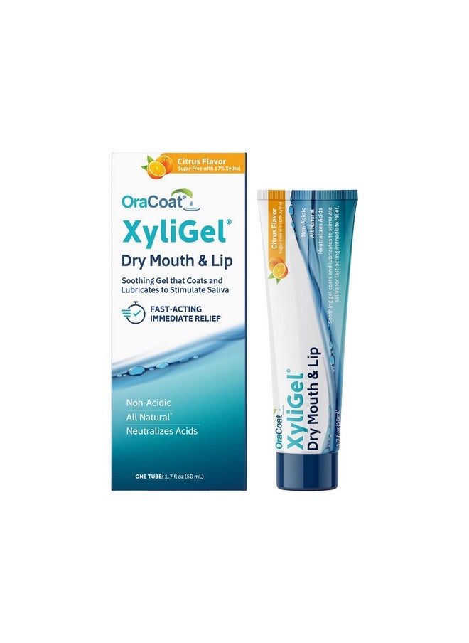 Xyligel 1 Pack Soothing Dry Mouth Moisturizing Relief Gel With Xylitol, Sugar Free, For Dry Mouth, Stimulates Saliva Production, Non-Acidic, Daytime And Night Time Use