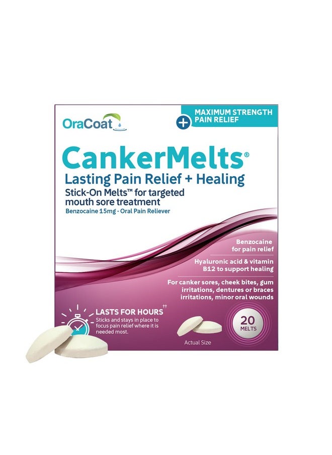 ® Cankermelts® Stick-On Melts™ Mouth Sore Treatment, 20 Count