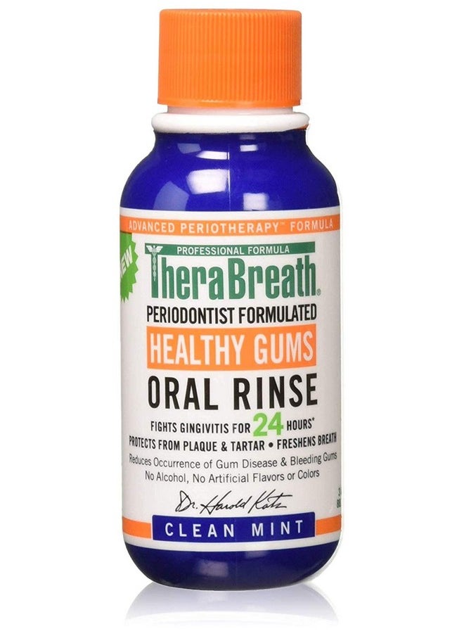 Healthy Gums Periodontist Formulated 24-Hour Oral Rinse, Clean Mint, 3 Ounce (Pack Of 6)