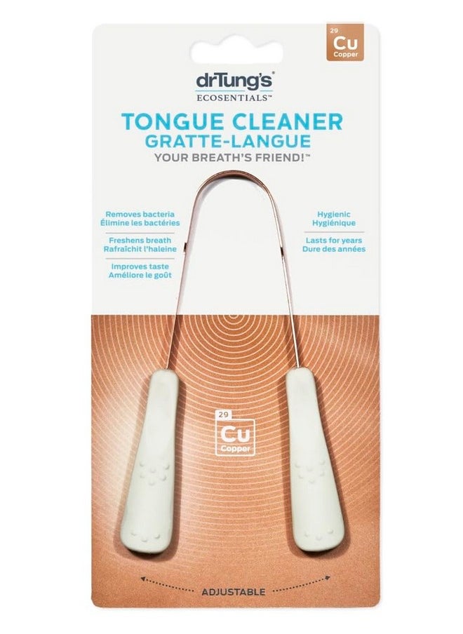 Drtung’S Copper Tongue Scraper - Tongue Cleaner For Adults, Kids, Helps Freshens Breath, Easy To Use Comfort Grip Handle, Comes With Travel Case - Copper Tongue Scrapers (1 Count)