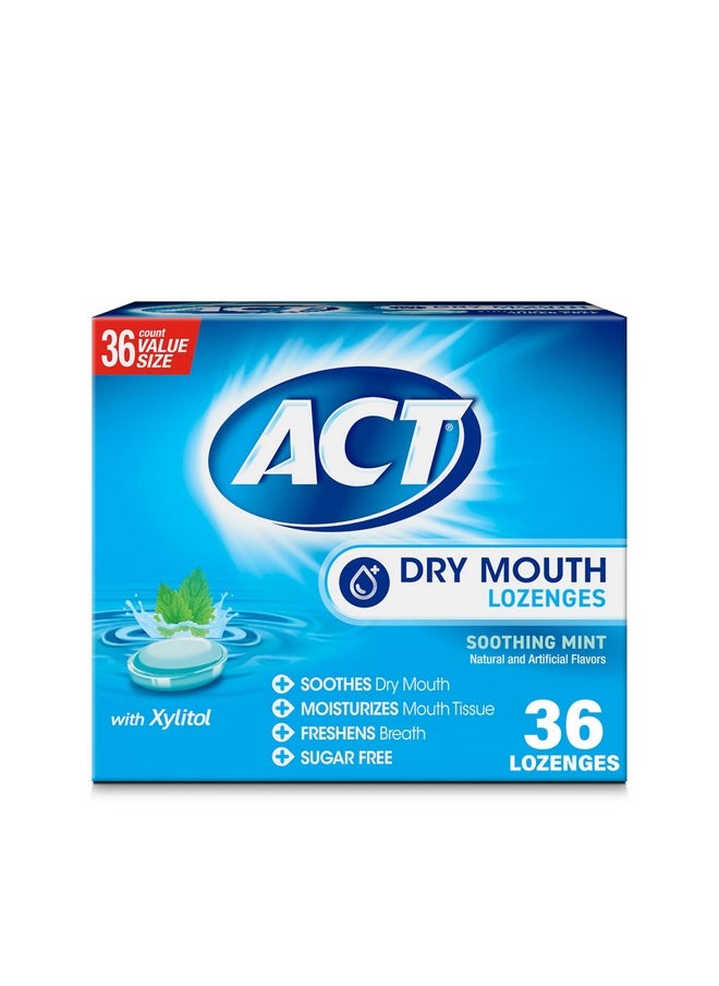 Dry Mouth Lozenges With Xylitol, Soothing Mint, 36 Lozenges