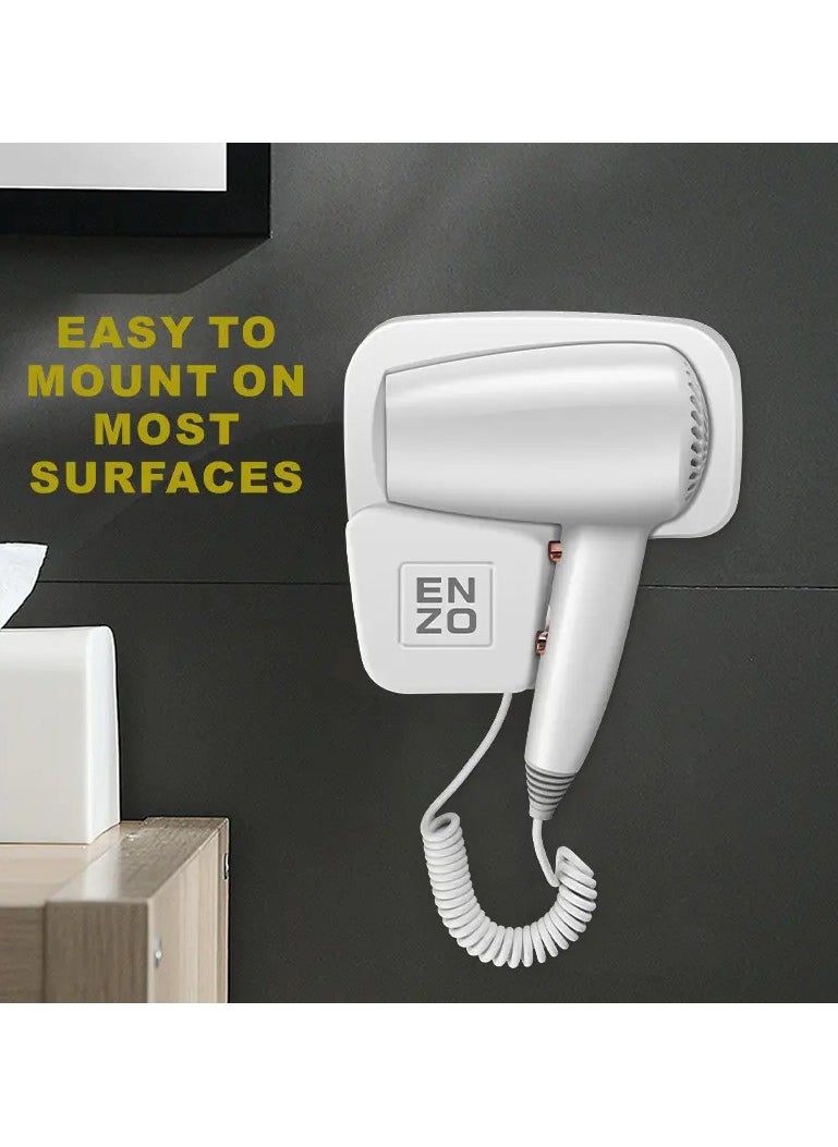 Enzo Wall/Counter Hair Dryer (Hot & Cold) -1600 W (EN-6005)