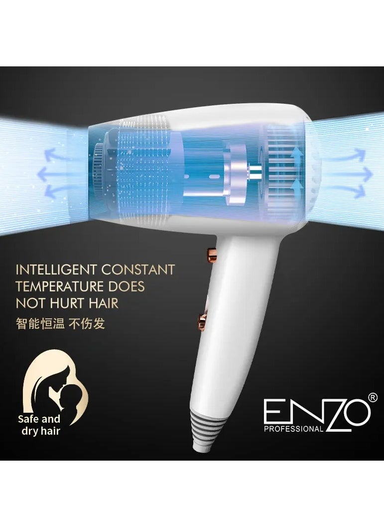 Enzo Wall/Counter Hair Dryer (Hot & Cold) -1600 W (EN-6005)