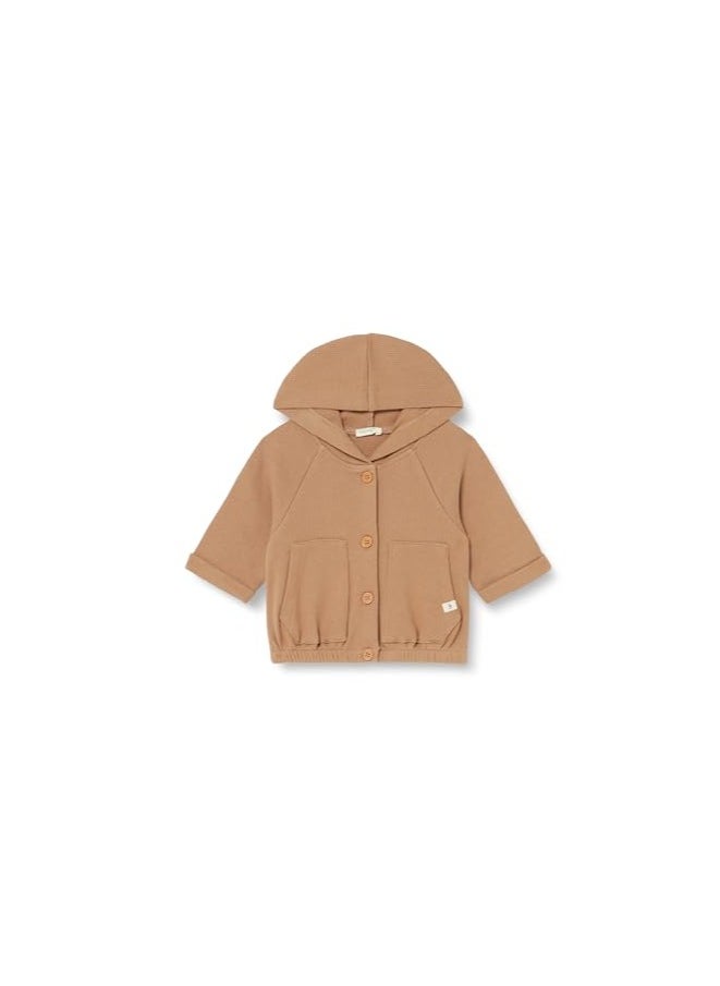 United Colors of Benetton Baby Boys Jacket Hooded Sweatshirt - Tobacco