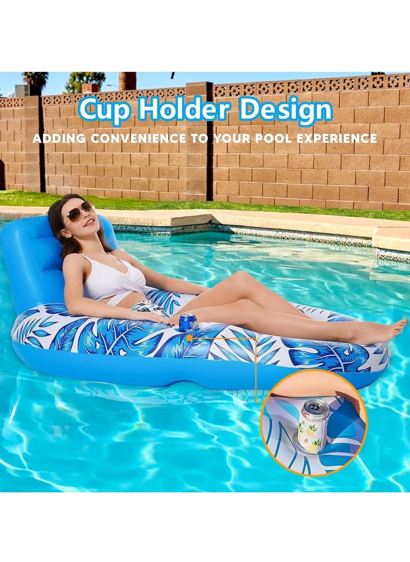 Inflatable Floating Water Hammock, PVC, Foldable, Striped, Adult Lounger Chair, Pool Float Bed