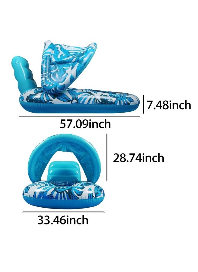 Inflatable Floating Water Hammock, PVC, Foldable, Striped, Adult Lounger Chair, Pool Float Bed