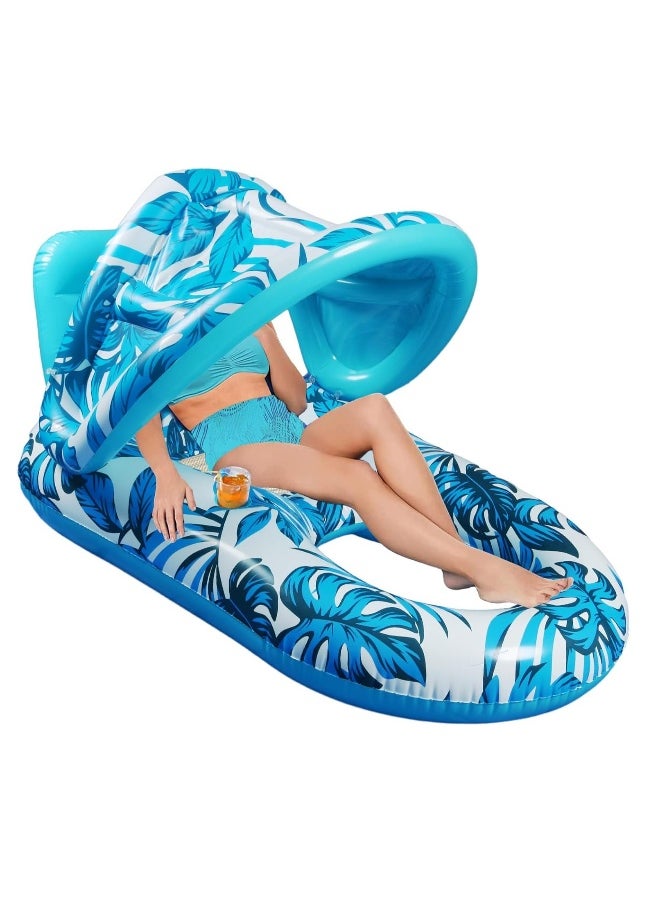 Inflatable Floating Water Hammock, PVC, Foldable, Striped, Adult Lounger Chair, Pool Float Bed