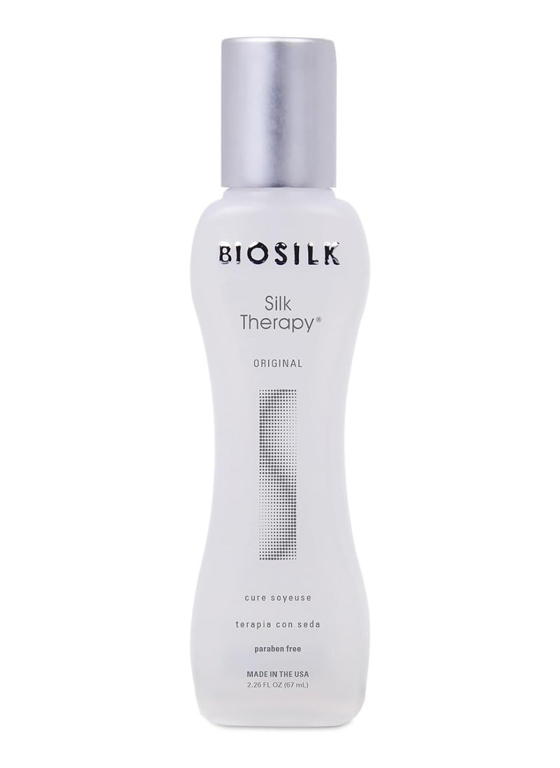 BioSilk Silk Therapy Original, Reconstructing Treatment For Adding Shine & Helping Prevent Split Ends, Sulfate, Paraben, & Cruelty-Free, 2.26 Oz