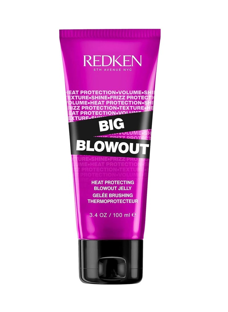 Redken Big Blowout Heat Protection Jelly Serum | Offers Shine and Texture | Frizz Control | Volume for Fine Hair | Blowdry Gel | For All Hair Types