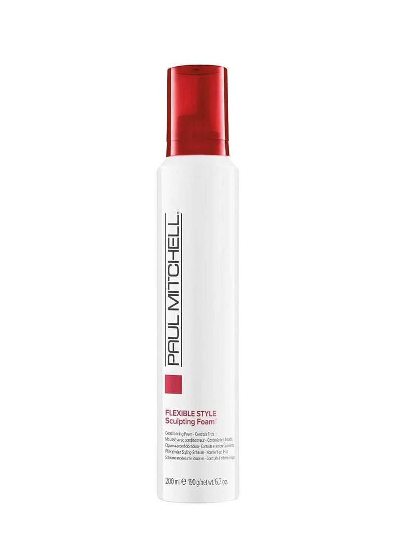 Paul Mitchell Sculpting Foam, Conditions + Controls Frizz, For All Hair Types