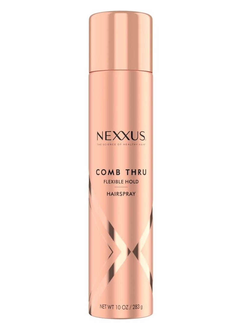 Nexxus Flexible Hold Hairspray Comb Thru for a Lightweight, Brushable Hold, with StyleProtect Technology 10 oz