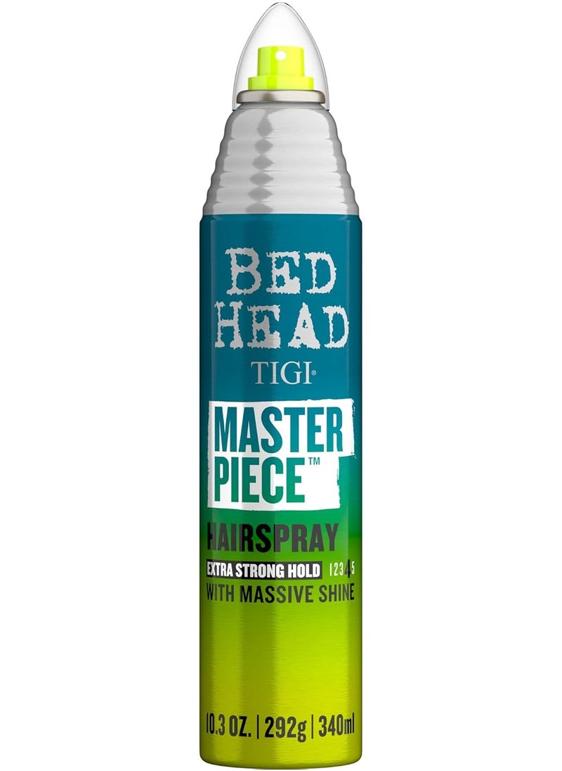 Bed Head by TIGI Frizz Control Hairspray Extra Hold Masterpiece Hair Care Spray for Incredibly Shiny and Glossy Hair, 10.3 oz