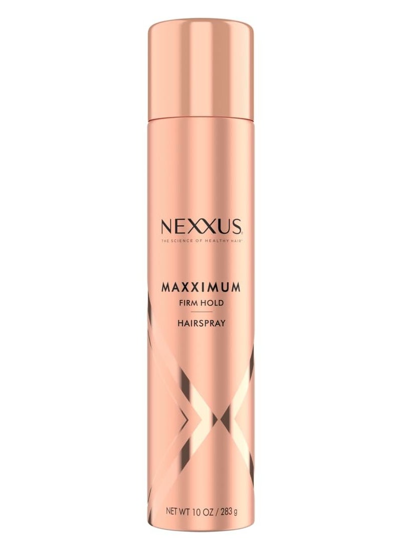 Nexxus Maximum Hold Finishing Hair Spray, for Control, Hold Hairspray for Women Hair Styling, Pink, 10 oz