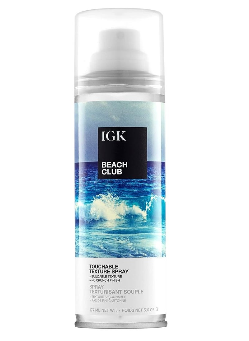 IGK BEACH CLUB Touchable Texture Spray | Hold + Volume + Lightweight | Vegan + Cruelty Free |