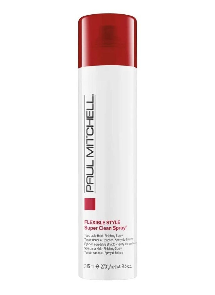 Paul Mitchell Super Clean Spray, Flexible Hold, Touchable Finish, For All Hair Types, 9.5 oz