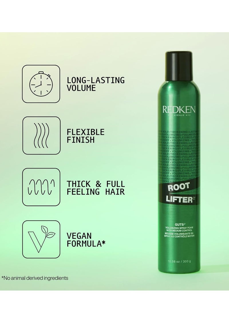 Redken Root Lifter Volumizing Spray Foam | For All Hair Types | Provides Body, Volume & Anti-Frizz Protection | Medium Control