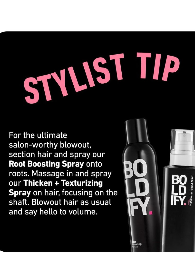 BOLDIFY Hair Thickening Spray - Texture Spray for Hair, Stylist Recommended Hair Thickening Products for Women & Men, Volumizing Hair Products, Hair Volumizer, Volume Spray, Hair Thickener - 8oz