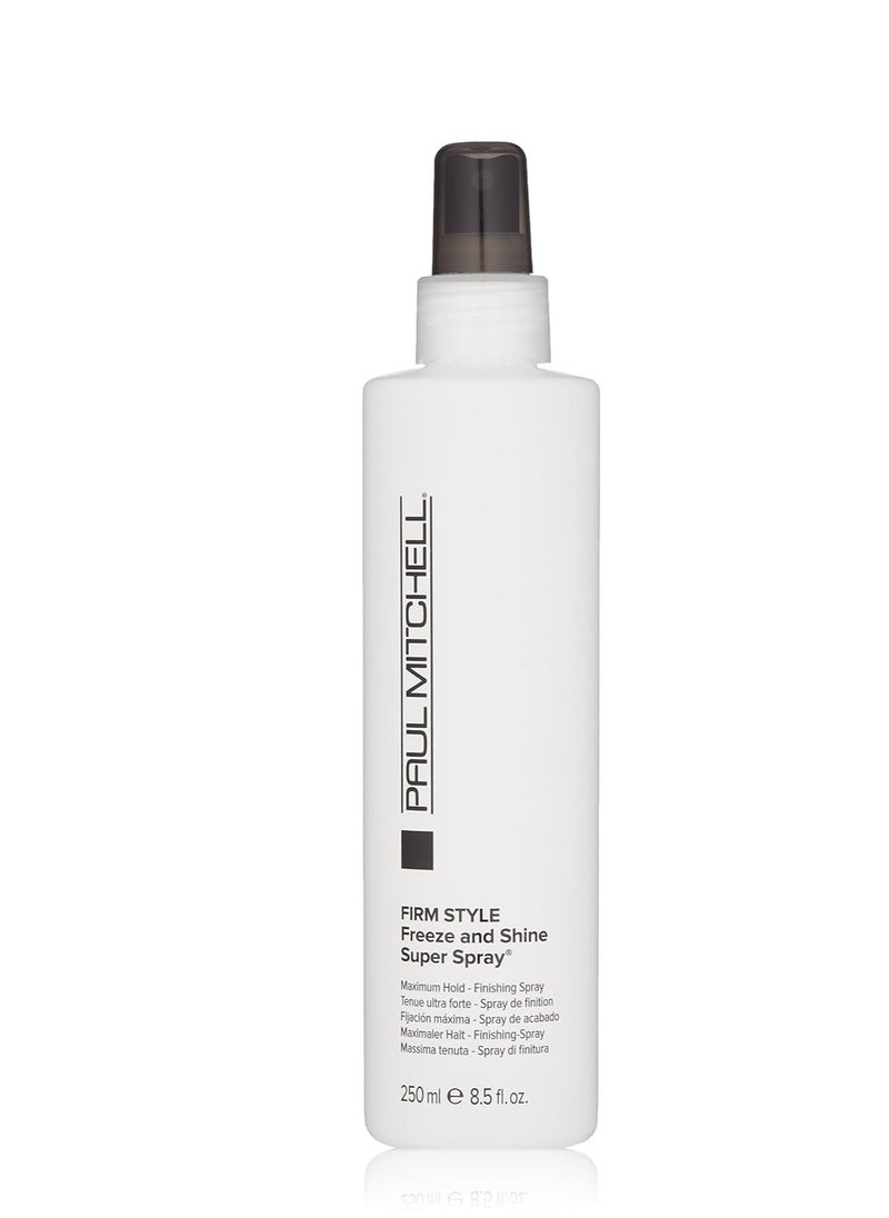 Paul Mitchell Freeze and Shine Super Hairspray, Maximum Hold, Shiny Finish Hairspray, For Coarse Hair