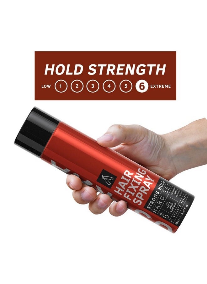 Hair Fixing Spray - Strong Hold - 250 Ml X 2 - Set Of 2 Hair Spray | Extreme Hold | Adds Shine To Your Hair | Even Coating With Finer Spray |Ideal For Longer Hair Length.