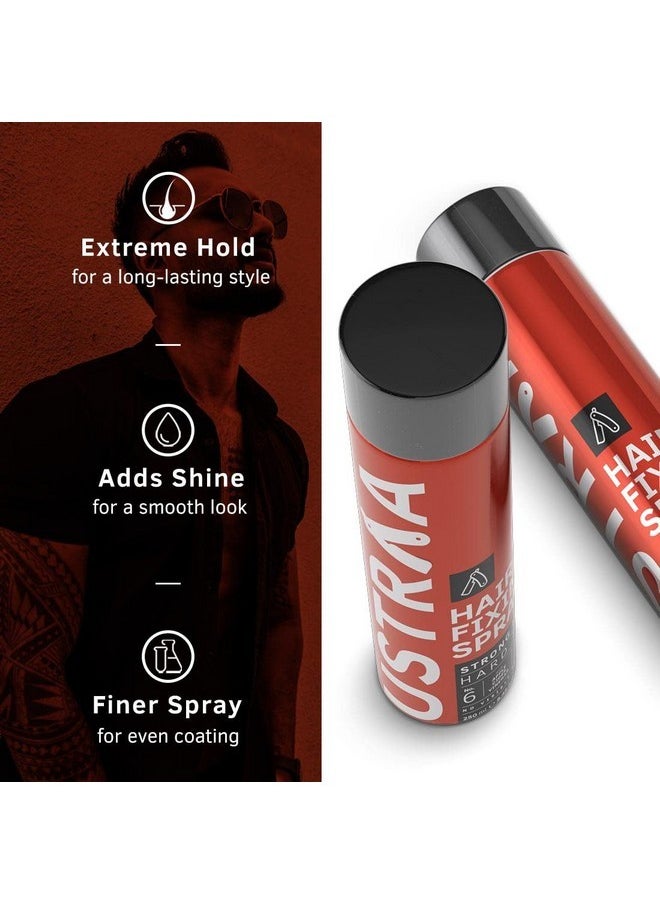 Hair Fixing Spray - Strong Hold - 250 Ml X 2 - Set Of 2 Hair Spray | Extreme Hold | Adds Shine To Your Hair | Even Coating With Finer Spray |Ideal For Longer Hair Length.