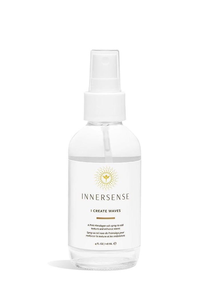 INNERSENSE Organic Beauty - Natural I Create Waves Pink Himalayan Salt Spray | Non-Toxic, Cruelty-Free, Clean Haircare (4oz)