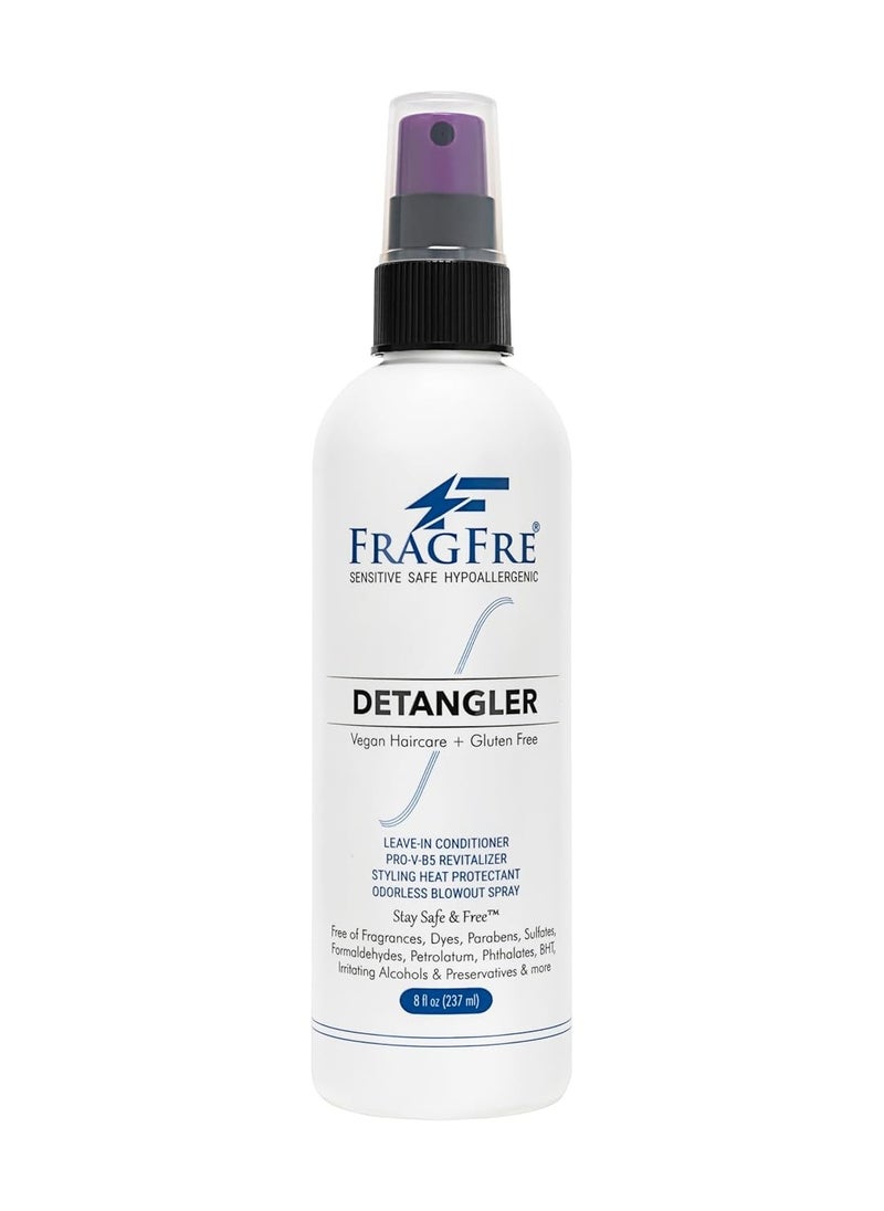 Hair Detangler Spray, 8 oz - Leave in Conditioner for Sensitive Skin and Scalp - Styling Heat Protectant Spray - Gluten Free Vegan Cruelty Free