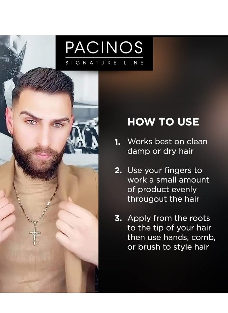 Pacinos Signature Line Clay Hair Paste - Long Lasting Styling Wax with Firm Hold for All Hair Styles 4 Oz