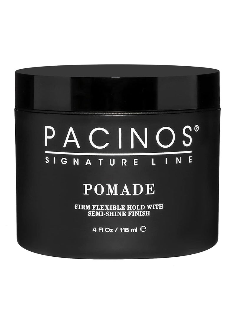 Pacinos Pomade - Flexible Hold, Frizz Control - High Shine Pomade for All Hair Types - 4oz