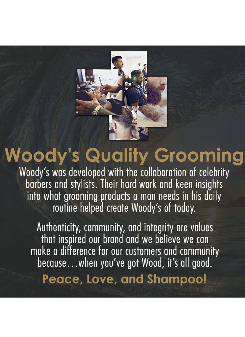 Woody's Styling Pomade for Men, Medium Hold Clear Gel with Healthy Shine, Water-Soluble, 3.4 Oz