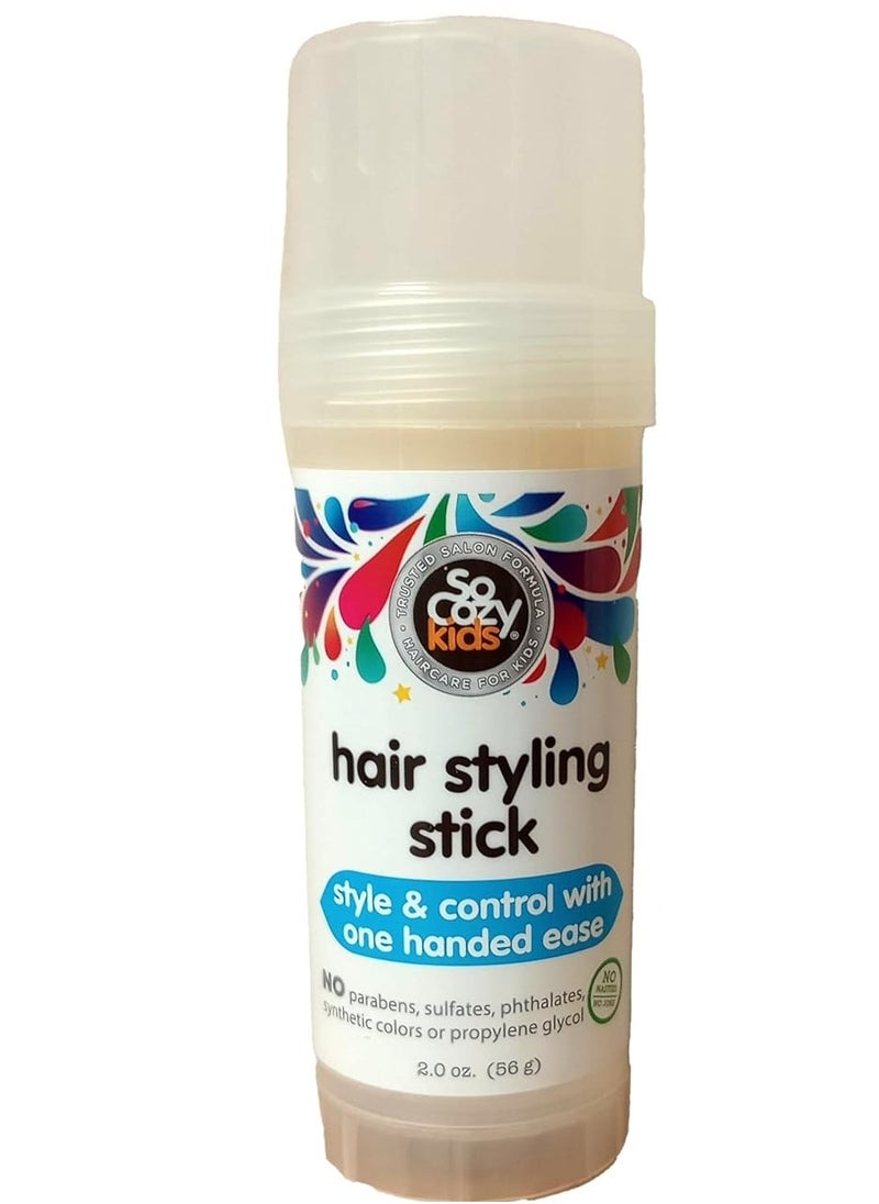 So Cozy Kids Hair Wax Stick, Easy & Quick Styling Wax Stick for Hair (2 Oz) Flyaway Hair Tamer, Slick Back & Shape with Precision, No Parabens, Sulfates, Synthetic Colors or Dyes