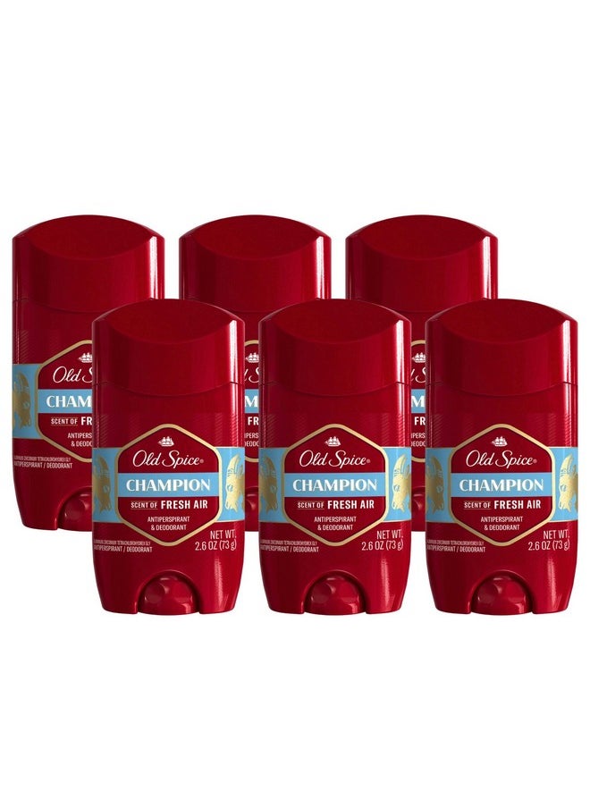 Antiperspirant Deodorant For Men, Champion, 48 Hr Odor Protection, 2.6 Oz (Pack Of 6)