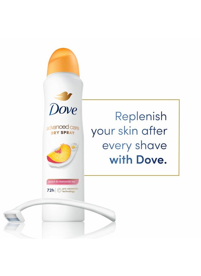 Advanced Care Antiperspirant Deodorant Dry Spray Peach & Chamomile Tea 3Ct Underarm Care Boosts Skin'S Ceramide Levels 72Hour Odor Control &All-Day Sweat Protection Proceramide Technology 3.8 Oz