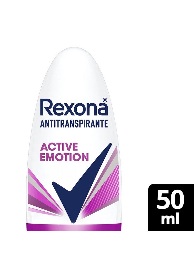 Desodorante Antitranspirante Active Emotion En Roll On Para Dama 50 Ml